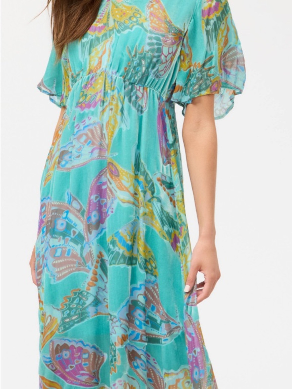 JOHNNY WAS Tami MAXI Dress Ophelia Burnout XL NWT